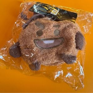 BT 21 Brown Plush String Pouch Shooky Appx 6” Size NWT
